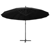 Vidaxl flytende parasol med aluminiumstang 3 m svart