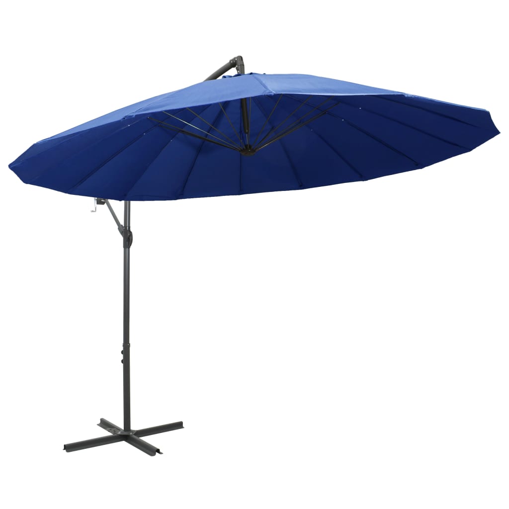 Vidaxl -schwimmendes Parasol mit Aluminiumpol 3 m blau