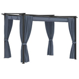 Vidaxl arbor with curtains 3x3 m steel anthracite