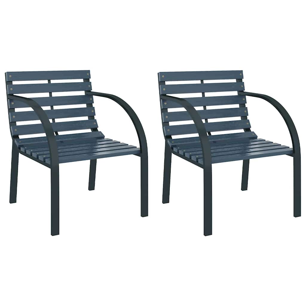 Vidaxl tuinstoelen 2 st hout grijs