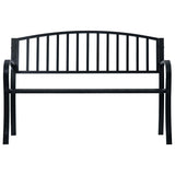 Vidaxl tuinbank 125 cm staal zwart