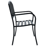 Vidaxl tuinbank 125 cm staal zwart