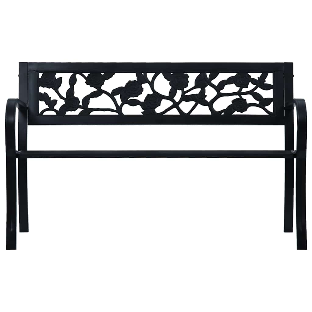 Vidaxl tuinbank 125 cm staal zwart