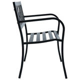 Vidaxl tuinbank 125 cm staal zwart