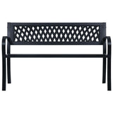 Vidaxl tuinbank 125 cm staal zwart