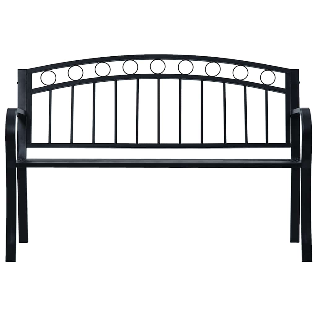 Vidaxl tuinbank 125 cm staal zwart