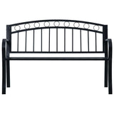 Vidaxl tuinbank 125 cm staal zwart