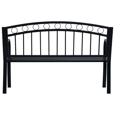 Vidaxl tuinbank 125 cm staal zwart