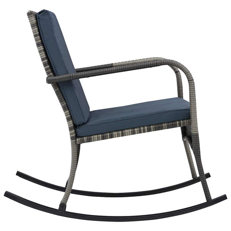 Vidaxl tuinschommelstoel poly rattan antraciet