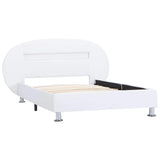 Vidaxl bedframe met led kunstleer wit 100x200 cm