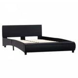 Vidaxl bedframe met led kunstleer zwart 140x200 cm