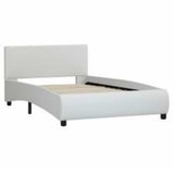 Vidaxl bedframe met led kunstleer wit 90x200 cm