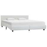 Vidaxl bedframe met led kunstleer wit 160x200 cm