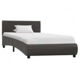 Vidaxl bedframe met led kunstleer grijs 90x200 cm