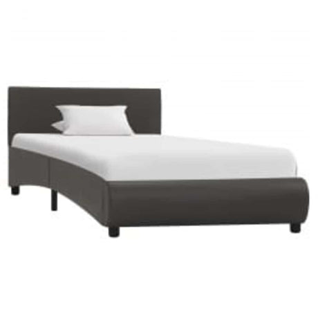 Vidaxl bedframe met led kunstleer grijs 100x200 cm