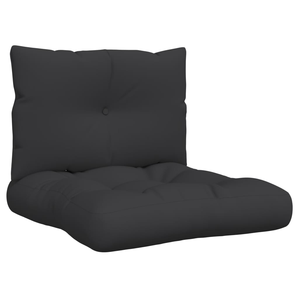 Coussins de palette vidaxl 2 st tissu noir