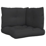 Vidaxl Pallet cushions 3 st fabric black