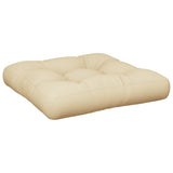 Coussin de palette vidaxl 60x61,5x10 cm en tissu beige