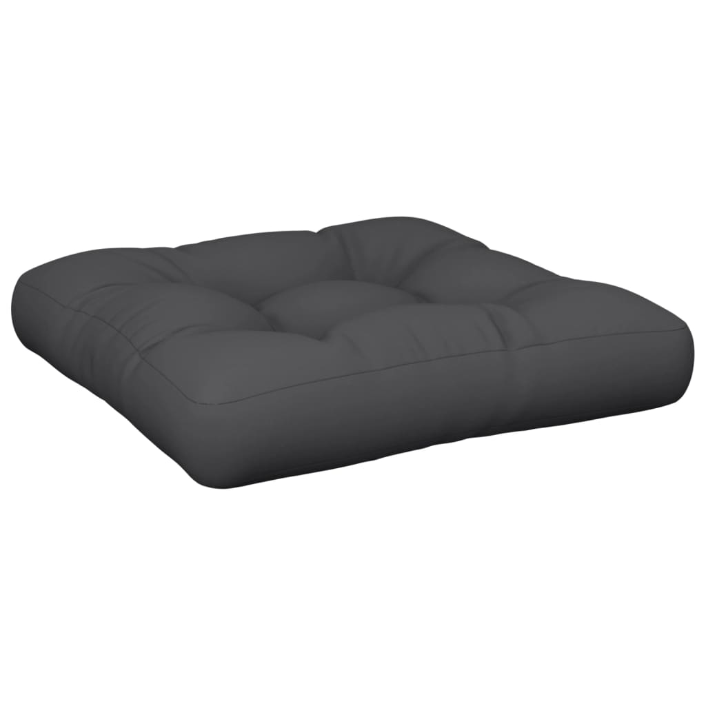 Coussin de palette vidaxl 50x50x12 cm tissu noir