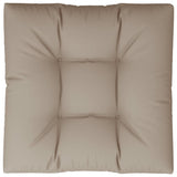 Coussin de palette vidaxl 80x80x12 cm tissu taupe