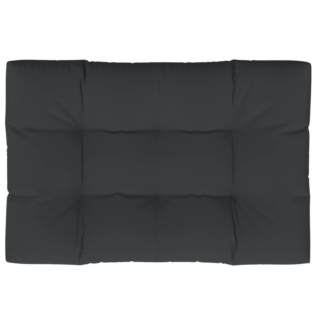 Coussin de palette vidaxl 120x80x12 cm tissu noir