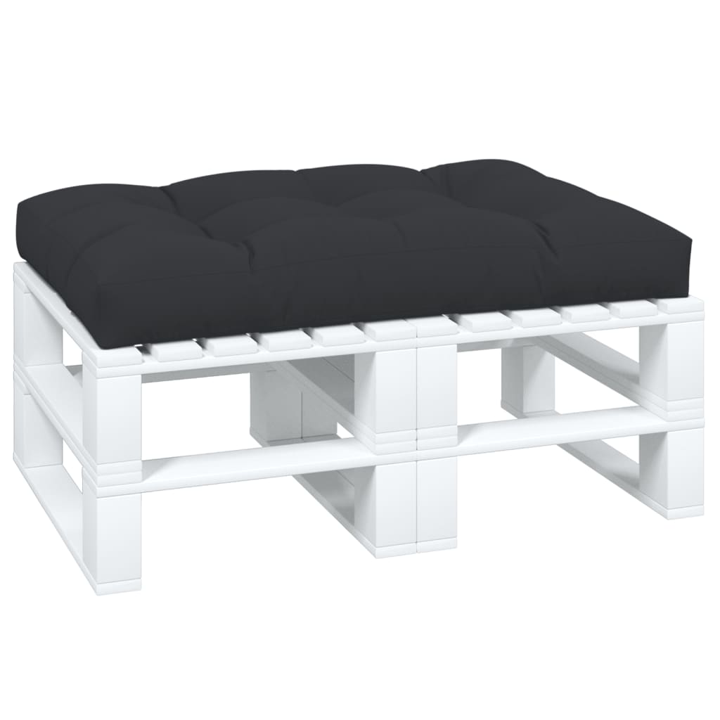 Vidaxl Pallet Cushion 120x80x12 CM tela negra