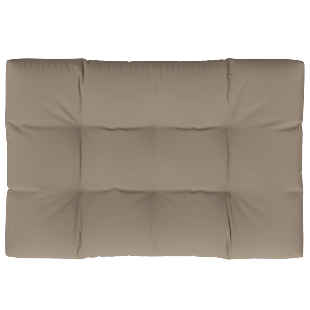 Vidaxl Pallet Cuscino 120x80x12 cm tessuto taupe