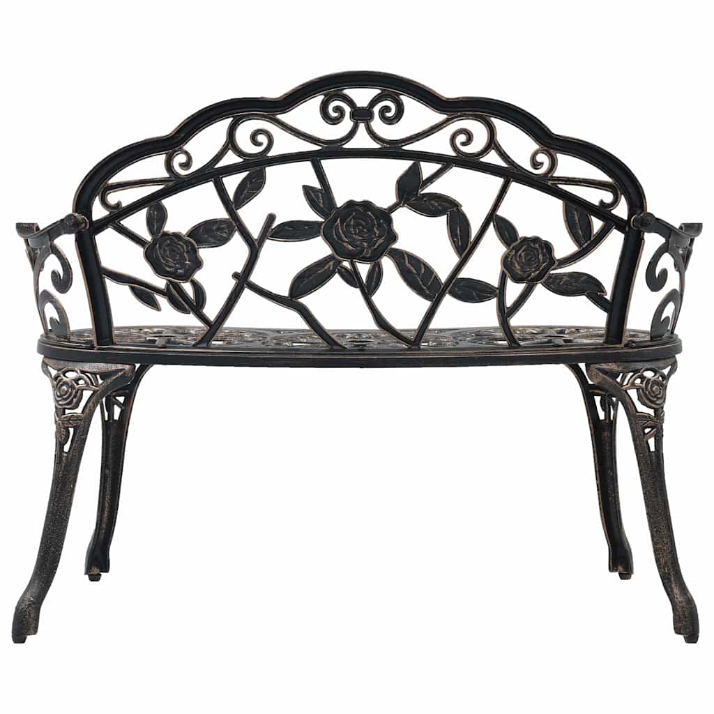 Vidaxl bistrobank 100 cm gietaluminium bronskleurig