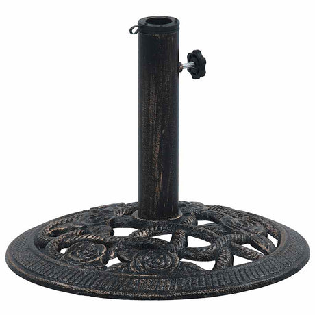 Vidaxl parasolvoet 9 kg 40 cm gietijzer zwart en bronskleurig