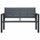 Vidaxl tuinbank hout-look 120 cm hdpe grijs