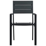 Vidaxl tuinstoelen 4 st hout-look hdpe zwart