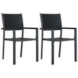 Vidaxl tuinstoel 2 st rattan-look kunststof zwart
