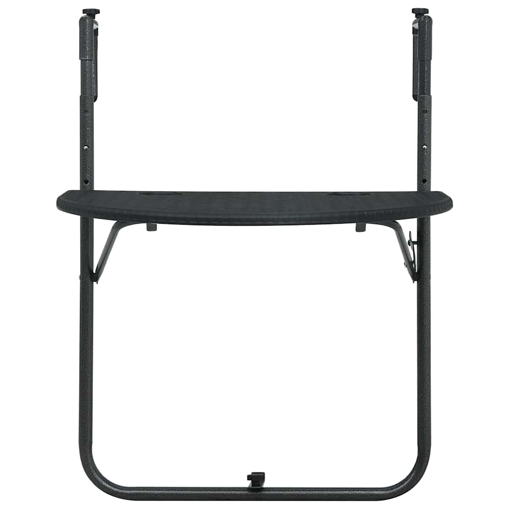 Vidaxl balkontafel hangend 60x64x83,5 cm rattan-look kunststof zwart