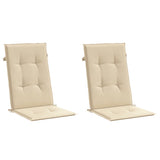 Vidaxl Garden Chair Puter 2 St High Back 120x50x3 cm stoff Beige