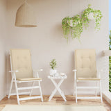 Vidaxl Garden Chair polštáře 2 st vysoká zadní část 120x50x3 cm tkanina béžová