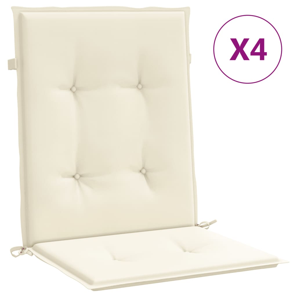 Cojín de silla de jardín de Vidaxl hacia atrás 4 pcs 100x50x3 cm de tela oxford antracita