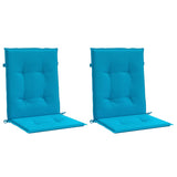 Cojines de silla de jardín de Vidaxl bajo 2 st 100x50x3 cm oxford tela azul