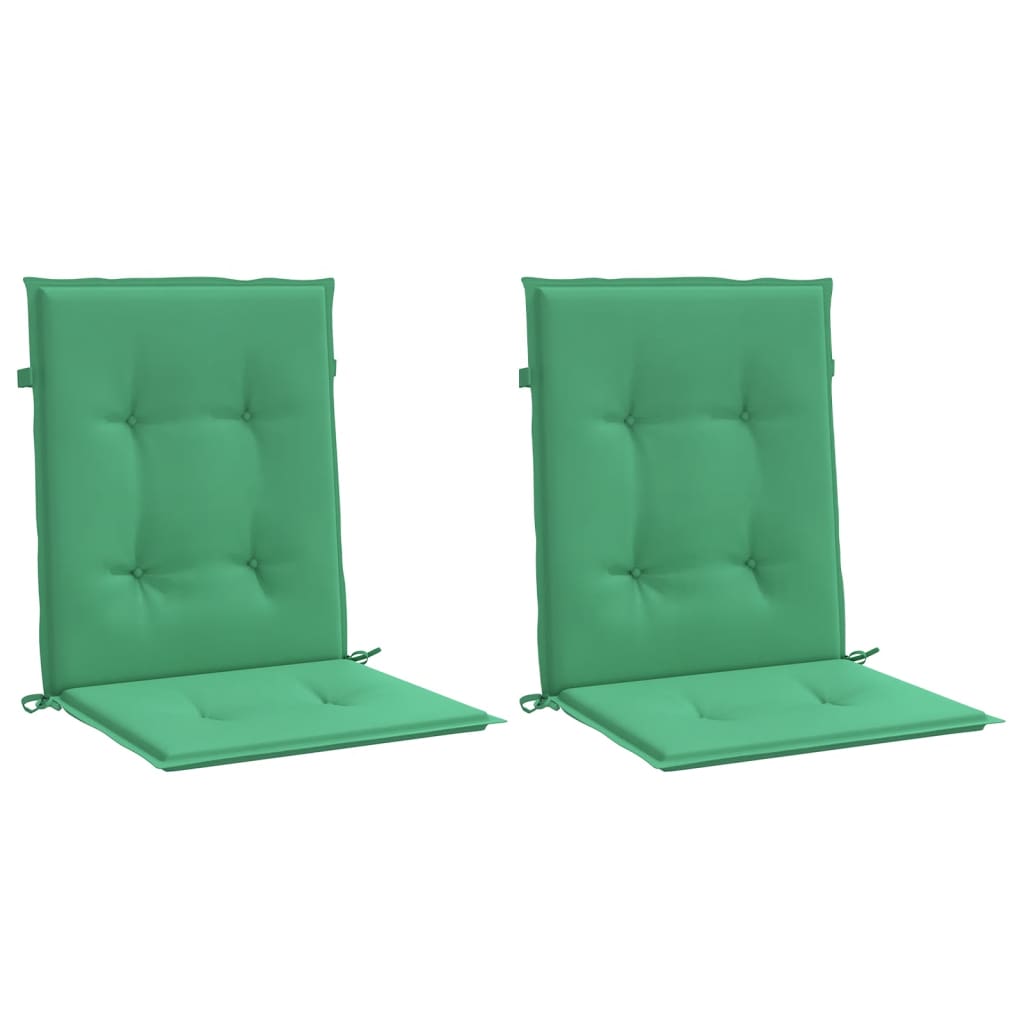 Cojines de silla de jardín de Vidaxl bajo 2 st 100x50x3 cm oxford tela verde