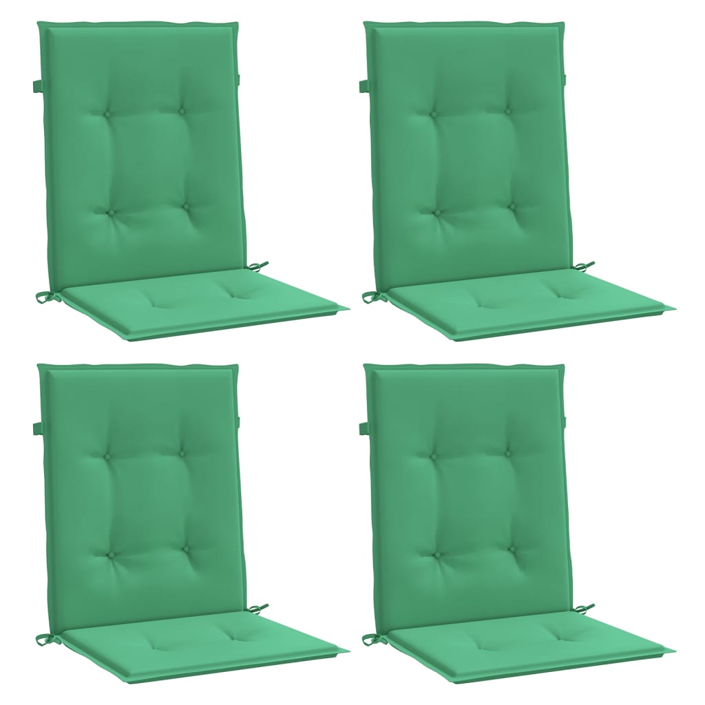 Vidaxl Garden Chair Cushions Low Far 4 PCS 100x50x3 cm Oxford Fabric vert