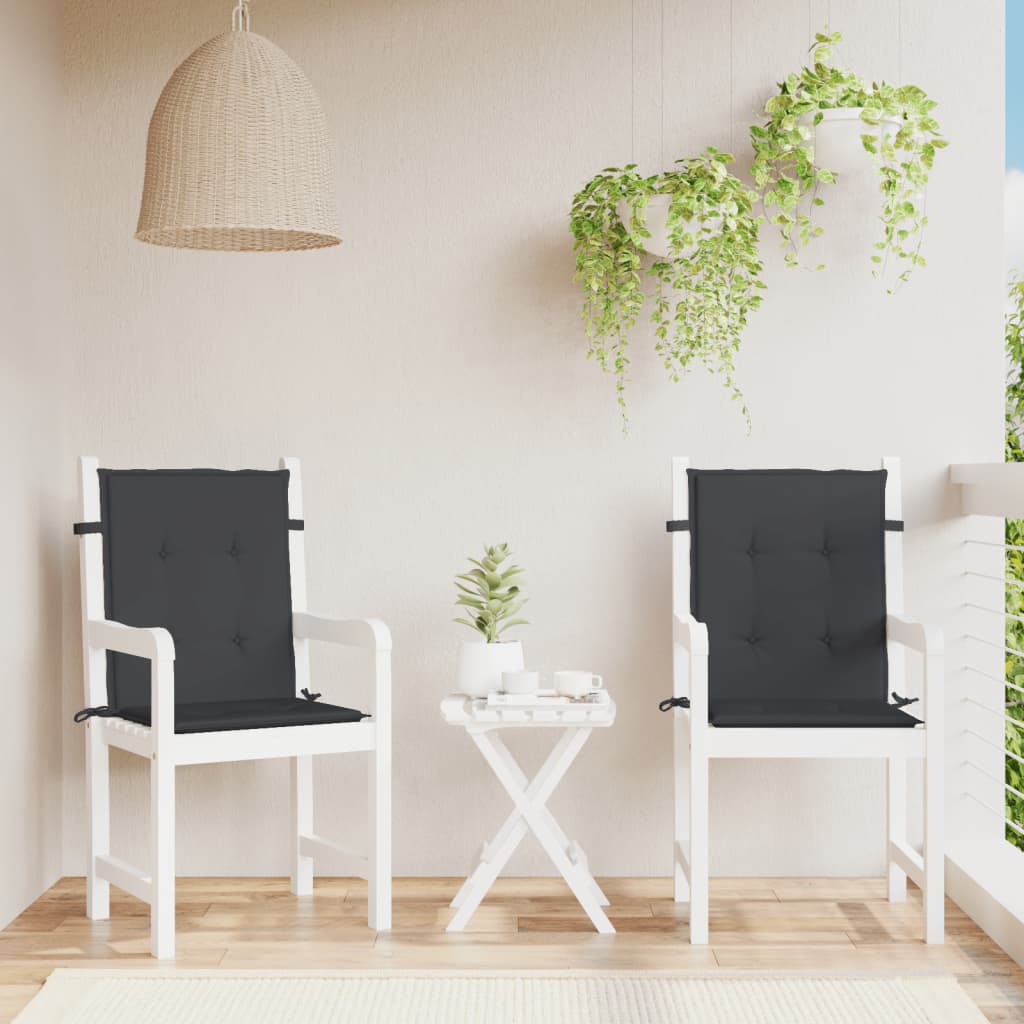 Vidaxl Garden Chair polštáře dolní část 2 st 100x50x3 cm oxford textilie černá