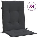 Cojines de silla de jardín de Vidaxl baja hacia atrás 4 pcs 100x50x3 cm oxford tela negro