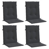 Cojines de silla de jardín de Vidaxl baja hacia atrás 4 pcs 100x50x3 cm oxford tela negro