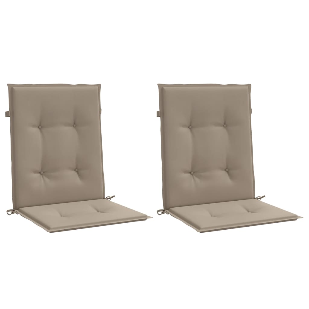 Vidaxl Garden Chair Cudions Low Back 2 St 100x50x3 CM Oxford Fabric Taupe