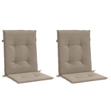 Vidaxl Garden Chair Cushions Low Back 2 St 100x50x3 cm Oxford Fabric Taupe