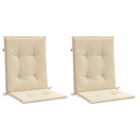 Vidaxl tuinstoelkussens lage rug 2 st 100x50x3 cm oxford stof beige