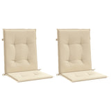 Coussins de chaise de jardin vidaxl bas arrière 2 st 100x50x3 cm oxford tissu beige