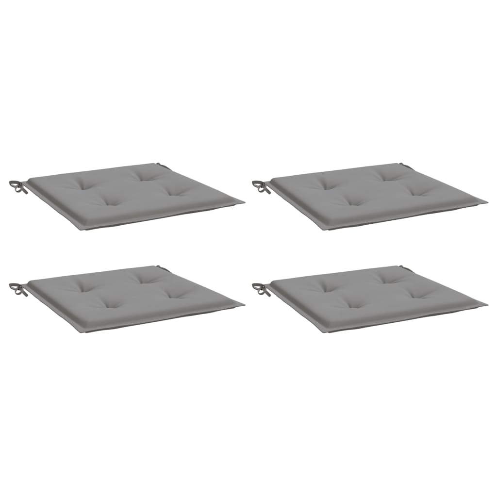 Coussins de chaise de jardin vidaxl 4 pcs 40x40x3 cm oxford tissu gris