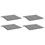 Coussins de chaise de jardin vidaxl 4 pcs 40x40x3 cm oxford tissu gris