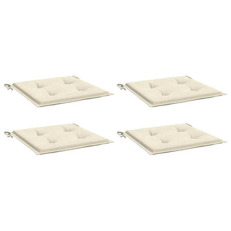 Vidaxl tuinstoelkussens 4 st 40x40x4 cm oxford stof crèmekleurig