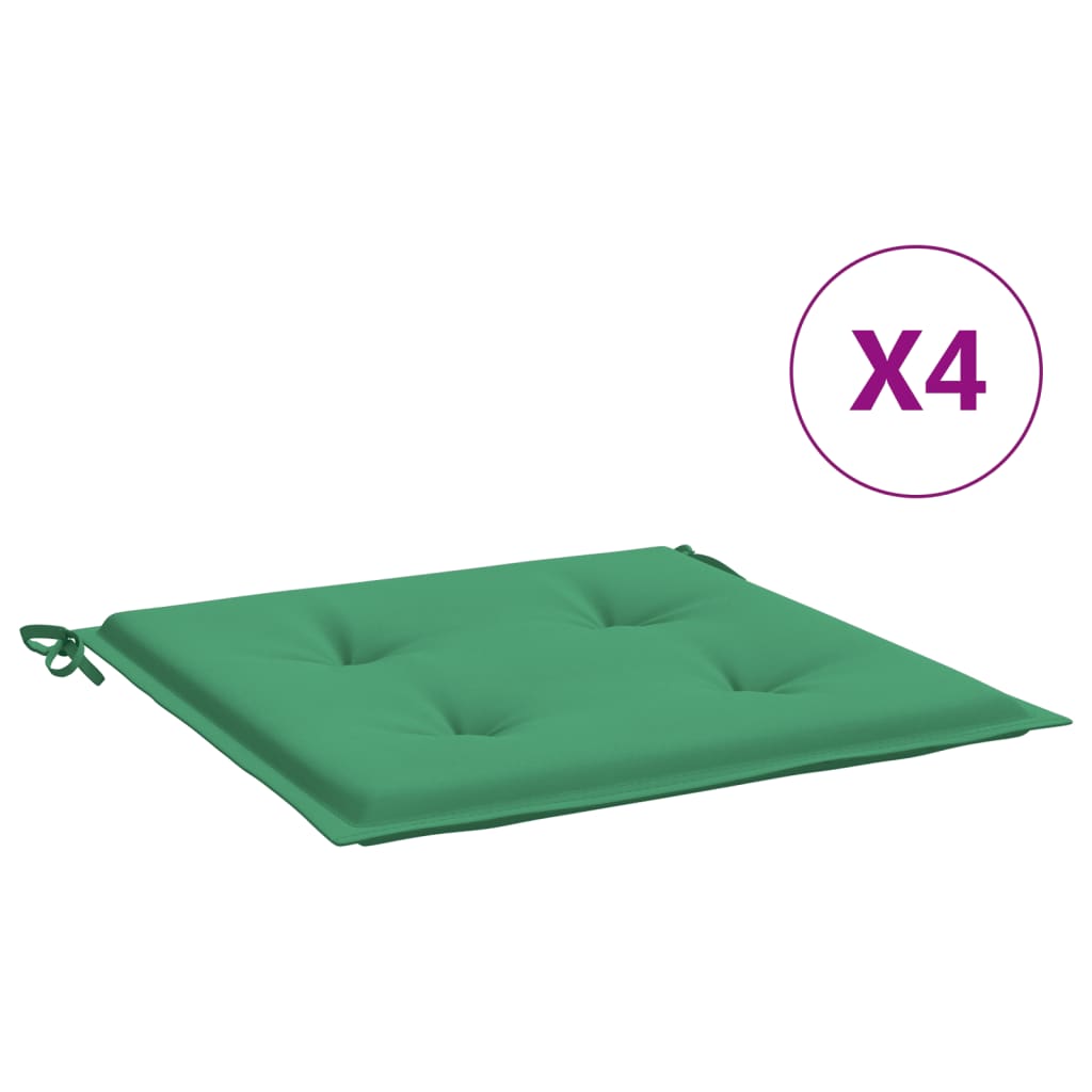 Vidaxl Garden stol blazine 4 St 40x40x3 cm Oxford tkanina zelena